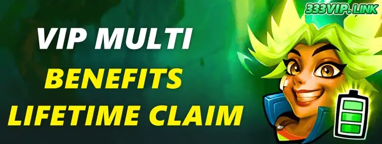 333VIP promotion banner featuring welcome rewards for new players after login